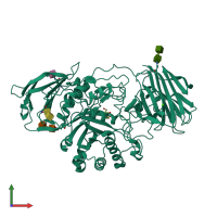 PDB entry 4ufl coloured by chain, front view.