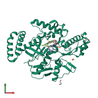 PDB entry 4ug6 coloured by chain, front view.