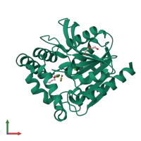 PDB entry 4uhd coloured by chain, front view.