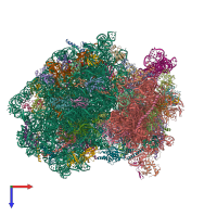 PDB entry 4ujd coloured by chain, top view.