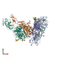 PDB entry 4um9 coloured by chain, front view.