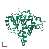 PDB entry 4uml coloured by chain, front view.