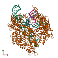 PDB entry 4un4 coloured by chain, front view.