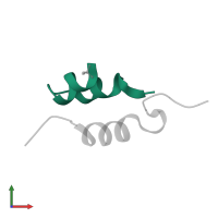 Insulin A chain in PDB entry 4unh, assembly 1, front view.