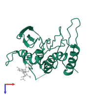 DNA gyrase subunit B in PDB entry 4urm, assembly 1, top view.
