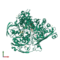 PDB entry 4usa coloured by chain, front view.