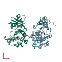 PDB entry 4usf coloured by chain, front view.