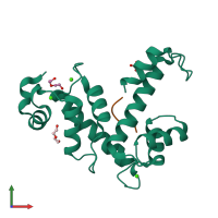 PDB entry 4usl coloured by chain, front view.