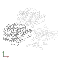 Tubulin alpha-1B chain in PDB entry 4uxs, assembly 1, front view.