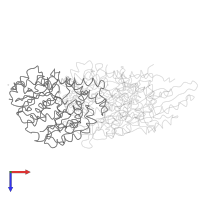 Tubulin alpha-1B chain in PDB entry 4uxy, assembly 1, top view.