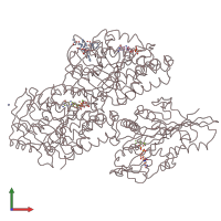 PDB entry 4uy0 coloured by chain, front view.