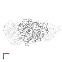 Tubulin beta-2B chain in PDB entry 4uy0, assembly 1, top view.