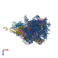 PDB entry 4uy8 coloured by chain, top view.