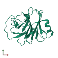 PDB entry 4v1p coloured by chain, front view.