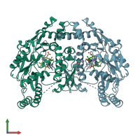 PDB entry 4v3x coloured by chain, front view.