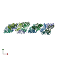PDB entry 4v41 coloured by chain, front view.