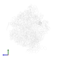 Large ribosomal subunit protein bL20 in PDB entry 4v47, assembly 1, side view.