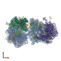 PDB entry 4v4h coloured by chain, front view.