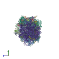PDB entry 4v4h coloured by chain, side view.