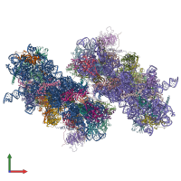 PDB entry 4v5o coloured by chain, front view.