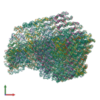 PDB entry 4v5x coloured by chain, front view.