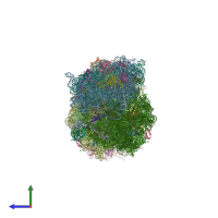 PDB entry 4v6a coloured by chain, side view.