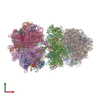 PDB entry 4v6d coloured by chain, front view.