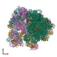 PDB entry 4v6u coloured by chain, front view.