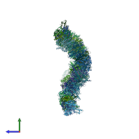 PDB entry 4v7n coloured by chain, side view.