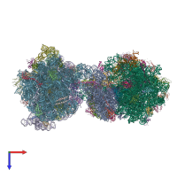 PDB entry 4v8c coloured by chain, top view.