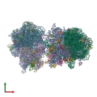 PDB entry 4v8e coloured by chain, front view.