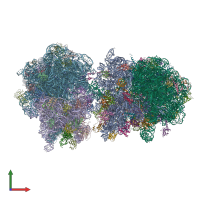 PDB entry 4v8f coloured by chain, front view.