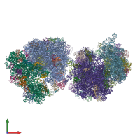 PDB entry 4v8h coloured by chain, front view.