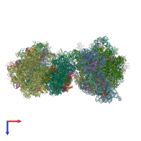 PDB entry 4v8j coloured by chain, top view.