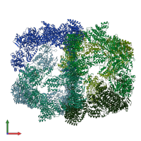 PDB entry 4v8w coloured by chain, front view.