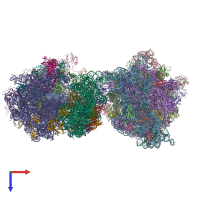 PDB entry 4v8x coloured by chain, top view.