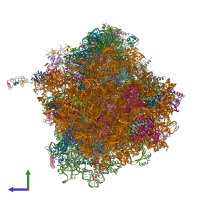 PDB entry 4v8z coloured by chain, side view.