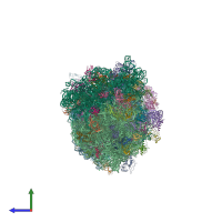 PDB entry 4v9i coloured by chain, side view.