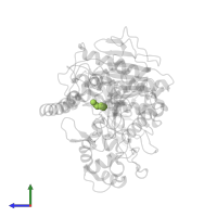 DIETHYL HYDROGEN PHOSPHATE in PDB entry 4w1r, assembly 1, side view.