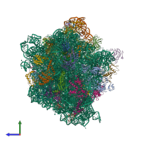 PDB entry 4w2e coloured by chain, side view.