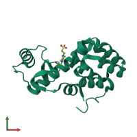 PDB entry 4w51 coloured by chain, front view.