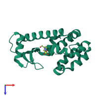 PDB entry 4w51 coloured by chain, top view.