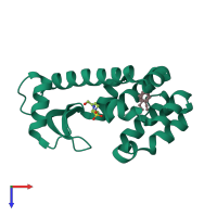 PDB entry 4w54 coloured by chain, top view.