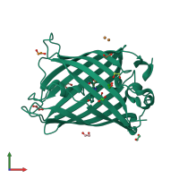 PDB 4w6t coloured by chain and viewed from the front.
