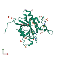 PDB entry 4w79 coloured by chain, front view.