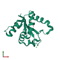 PDB entry 4w8h coloured by chain, front view.