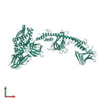 PDB entry 4w8j coloured by chain, front view.