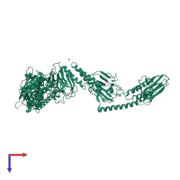 PDB entry 4w8j coloured by chain, top view.