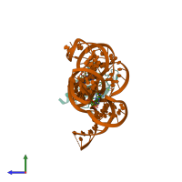 PDB entry 4w90 coloured by chain, side view.