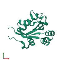 PDB entry 4w98 coloured by chain, front view.